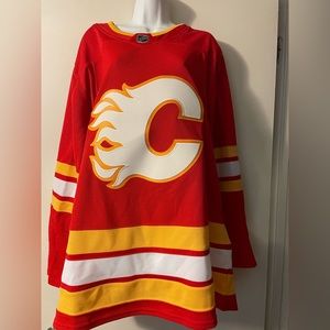 CALGARY FLAMES HOME AUTHENTIC JERSEY (SIZE 54/XL)
